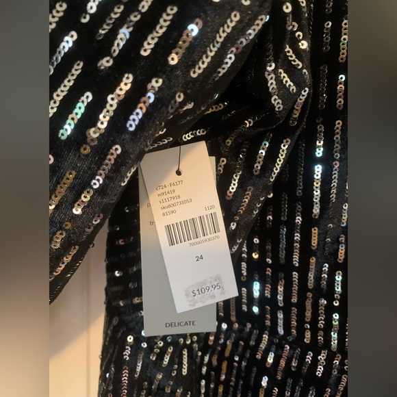 Black and Silver Sequined Dress - Picture 4 of 5